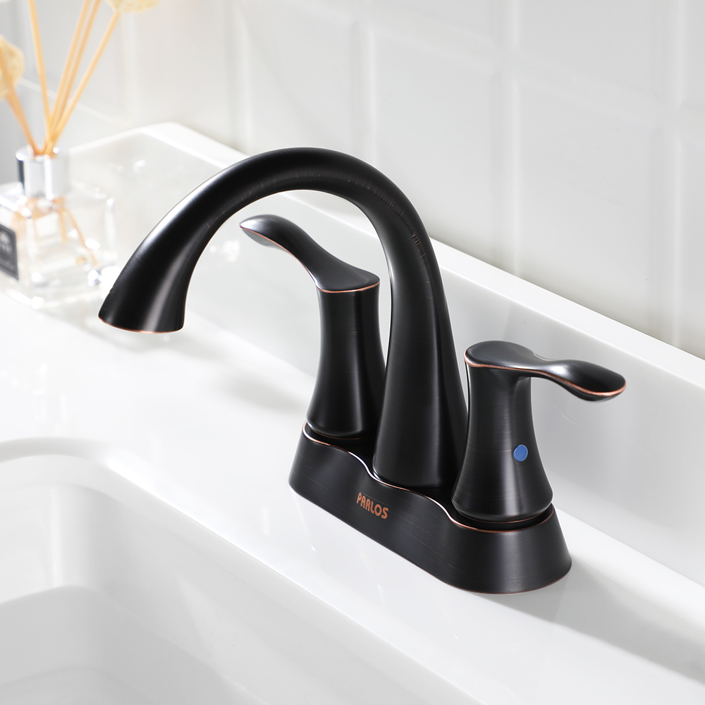 thumbnail video image 2 of PARLOS Centerset 2-Handle Bathroom Faucet with Drain Assembly, 2 of 10