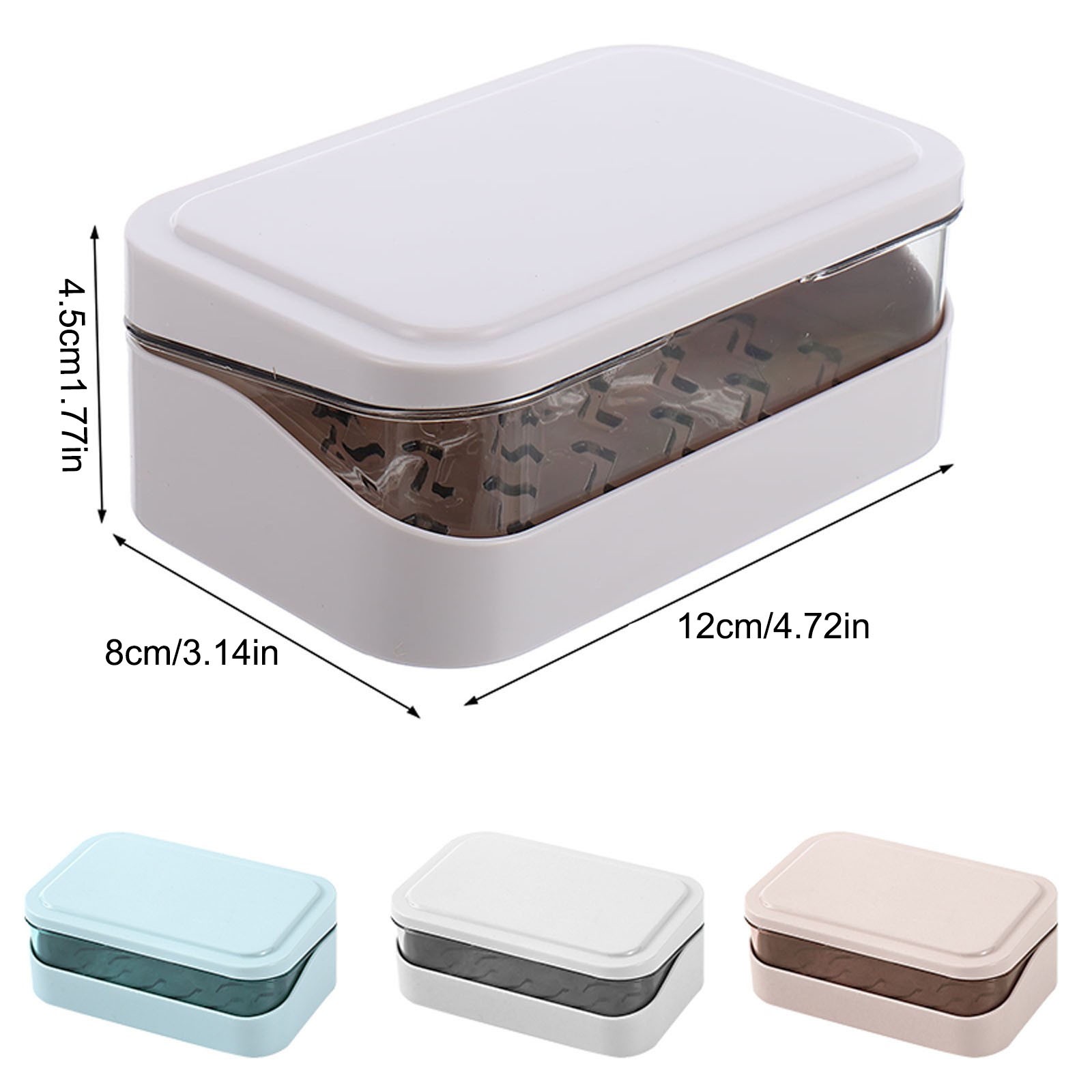 thumbnail video image 2 of Large Storage Rack,Soap Bar Container Holder Case Travel Dish Storage Drainers Box Cover Dishes Plastic, 2 of 10