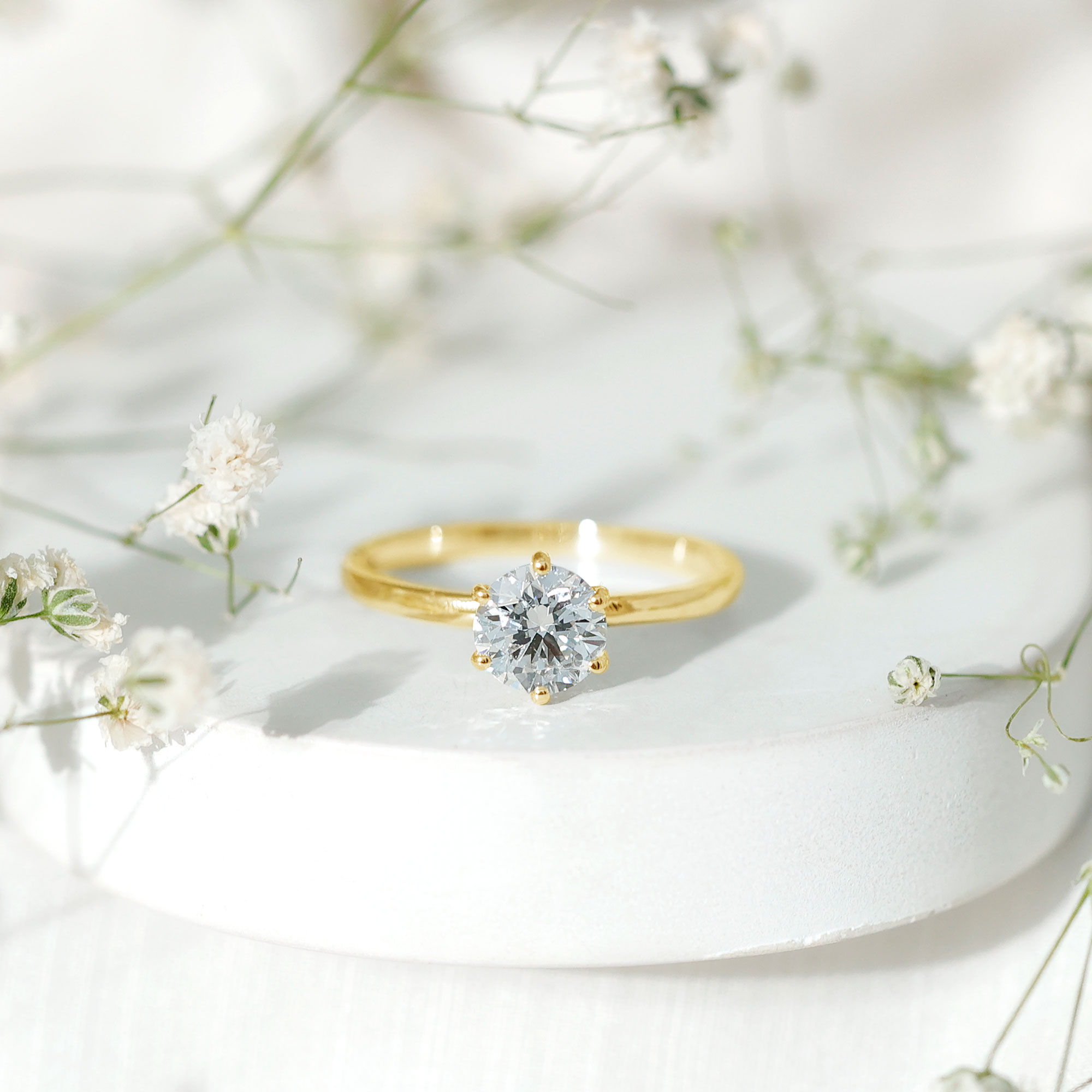 thumbnail video image 2 of Rosec Jewels Lab Created Diamond Solitaire Ring 7 mm - Circle Engagement Ring 1 Carat - EF-VS Grade, 10K White Gold, US 9.00, 2 of 9