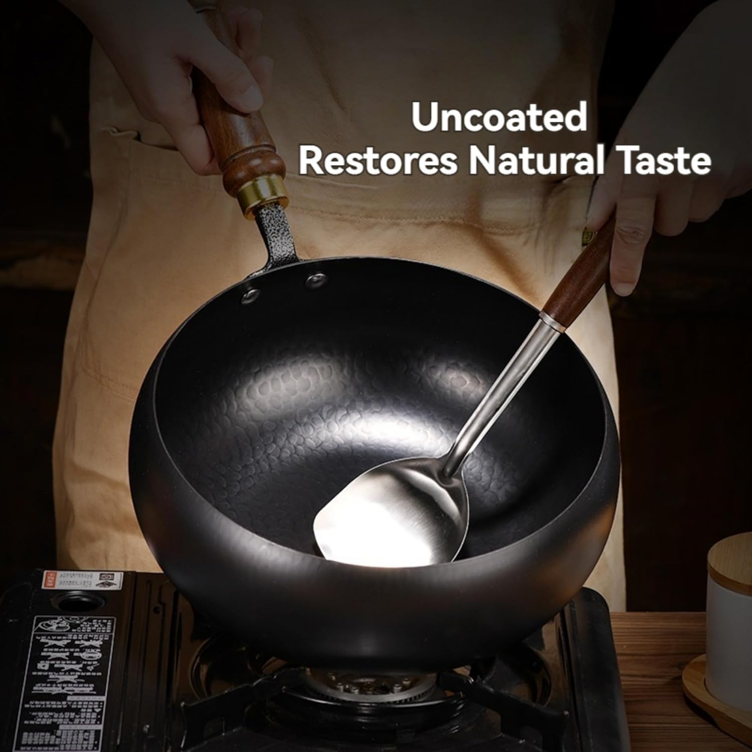 thumbnail video image 2 of Uncoated Thick Iron Pot, 9.5/11in Japanese Iron Pan, Hand-Forged Uncoating Cast Iron Pot, Non-stick Frying Pans for All Stoves, Durable, 2 of 7