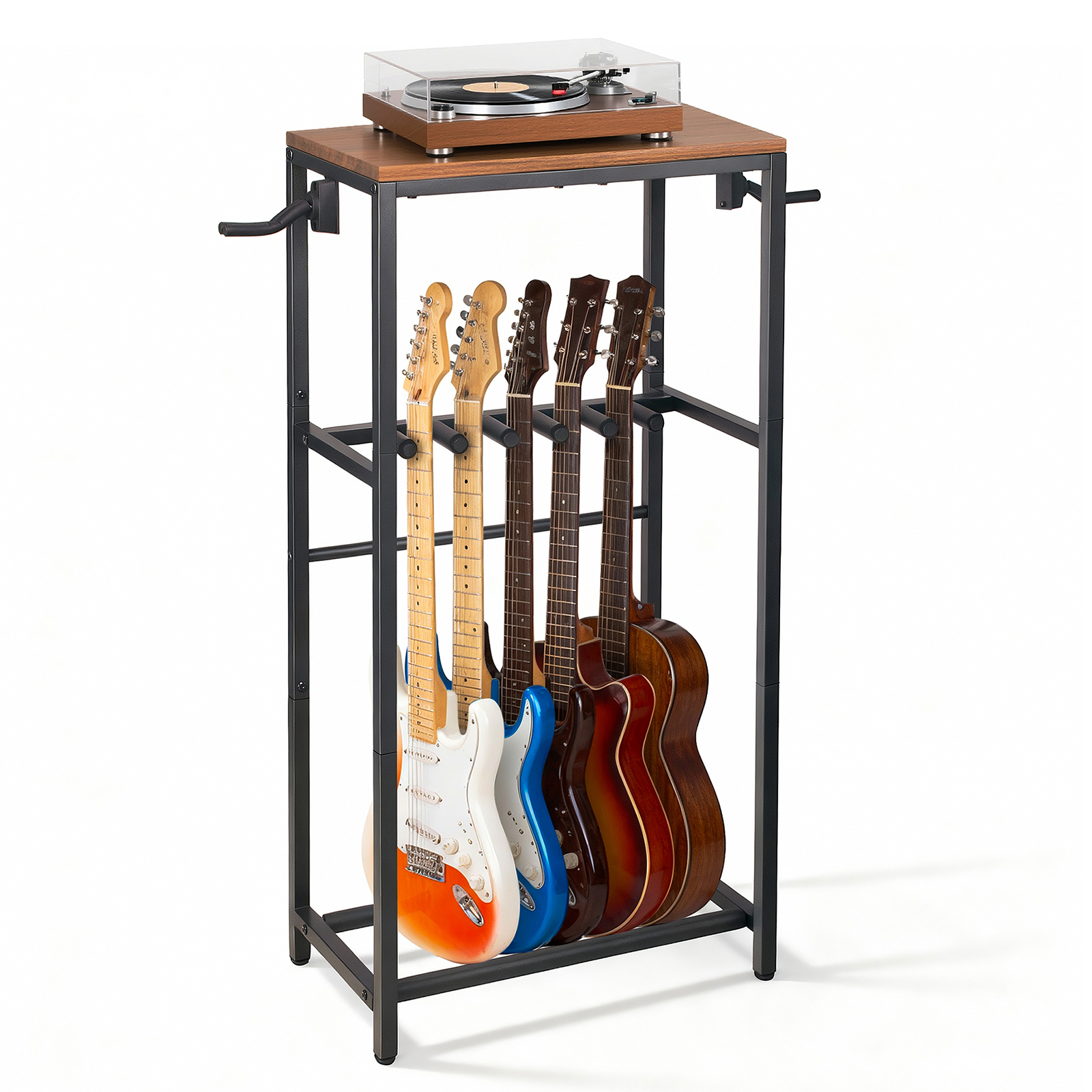 thumbnail video image 2 of stusgo Multi Guitar Stand,Multiple Guitar Rack Holder for 7 Guitars,Guitars Display Rack with 2 Guitar Holders for Home,Stage,Studio, Black, 2 of 9