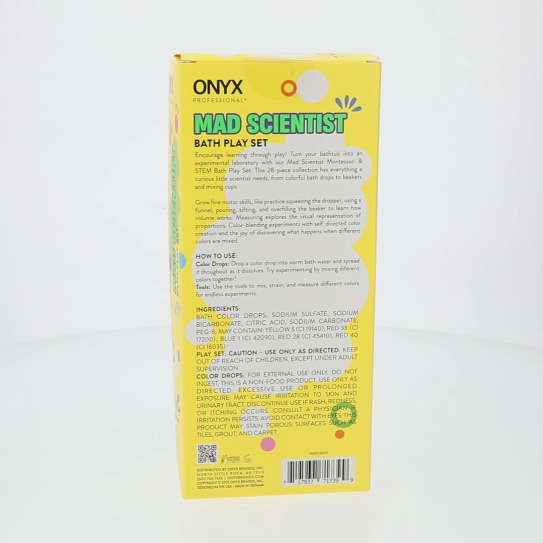 2 pack) ONYX Professional Mad Scientist 28 Piece Bath Play Set