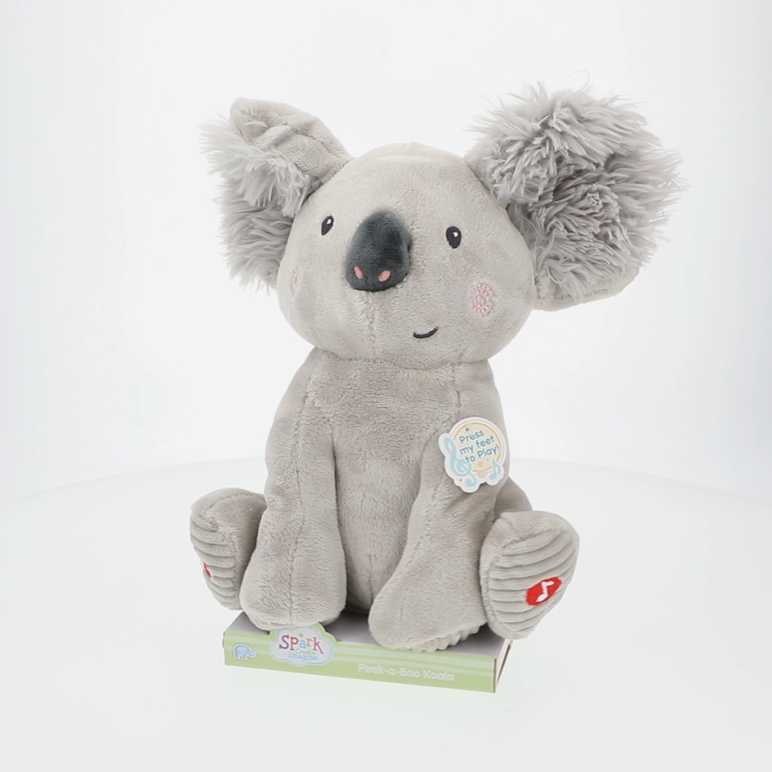 ZEAL ズイール　コアラ　グレー Spark Create Imagine Peek-a-Boo Grey Koala, for All Ages - Walmart.com