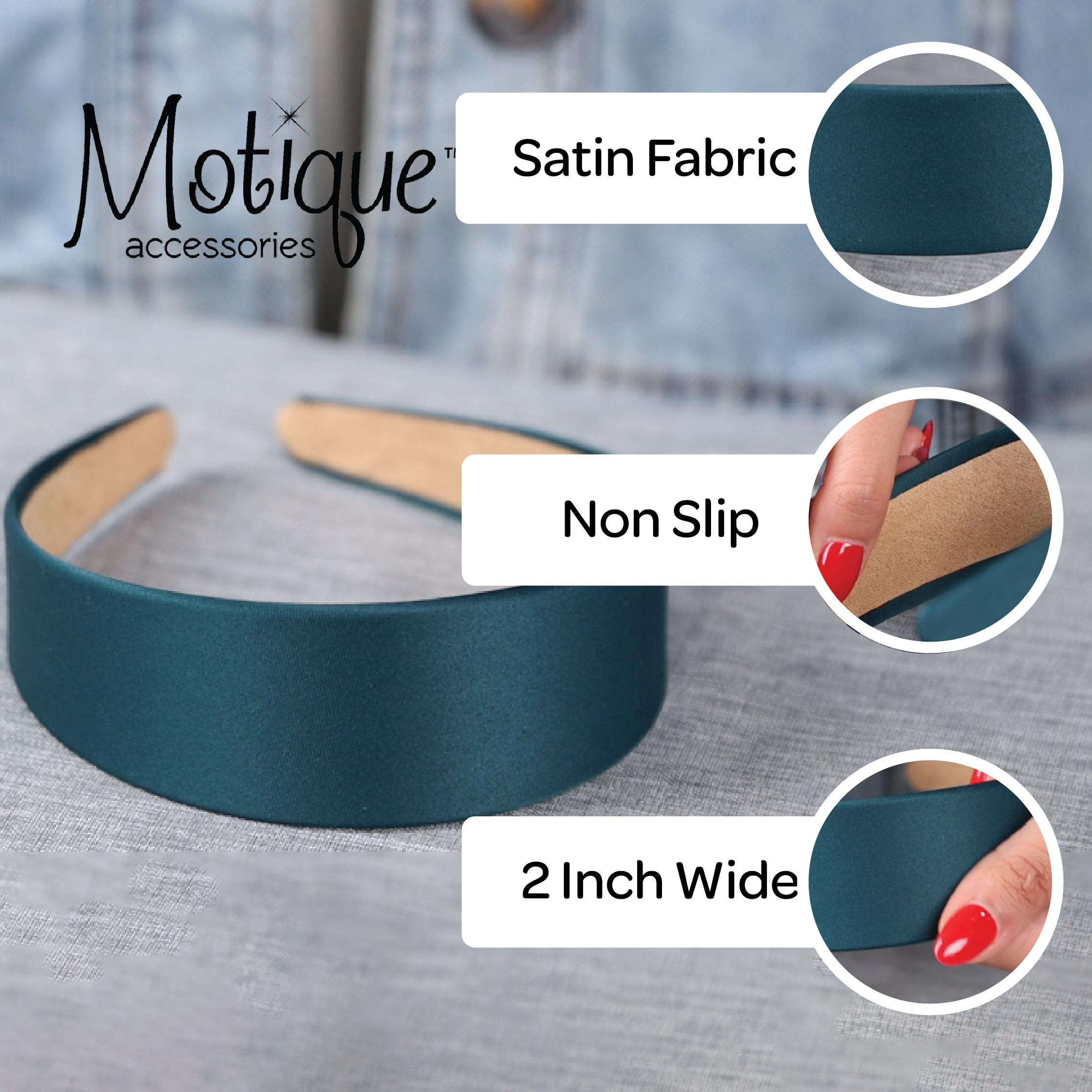 thumbnail video image 2 of Motique Accessories Girls 2 inch Satin Headband - Dark Purple, 2 of 4