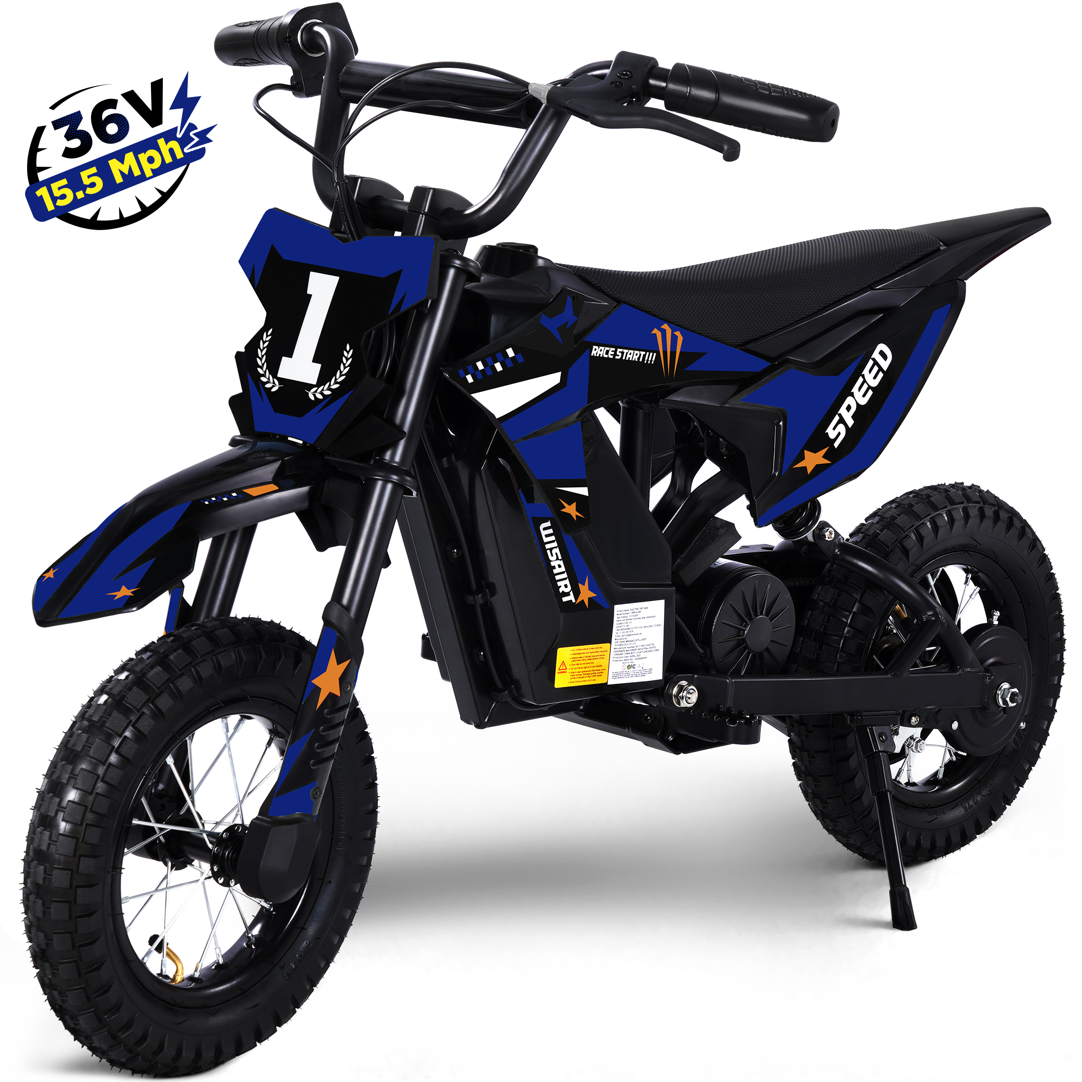 thumbnail video image 2 of Wisairt 36V Kids Electric Dirt Bike, 15.5 MPH High-Speed Electric Motorcycle Ride on Dirt Bike for Kids Aged 5-10, 133 LBS Max Load, 10-Mile Range, Waterproof Seat, Twist Grip Throttle, Green, 2 of 10