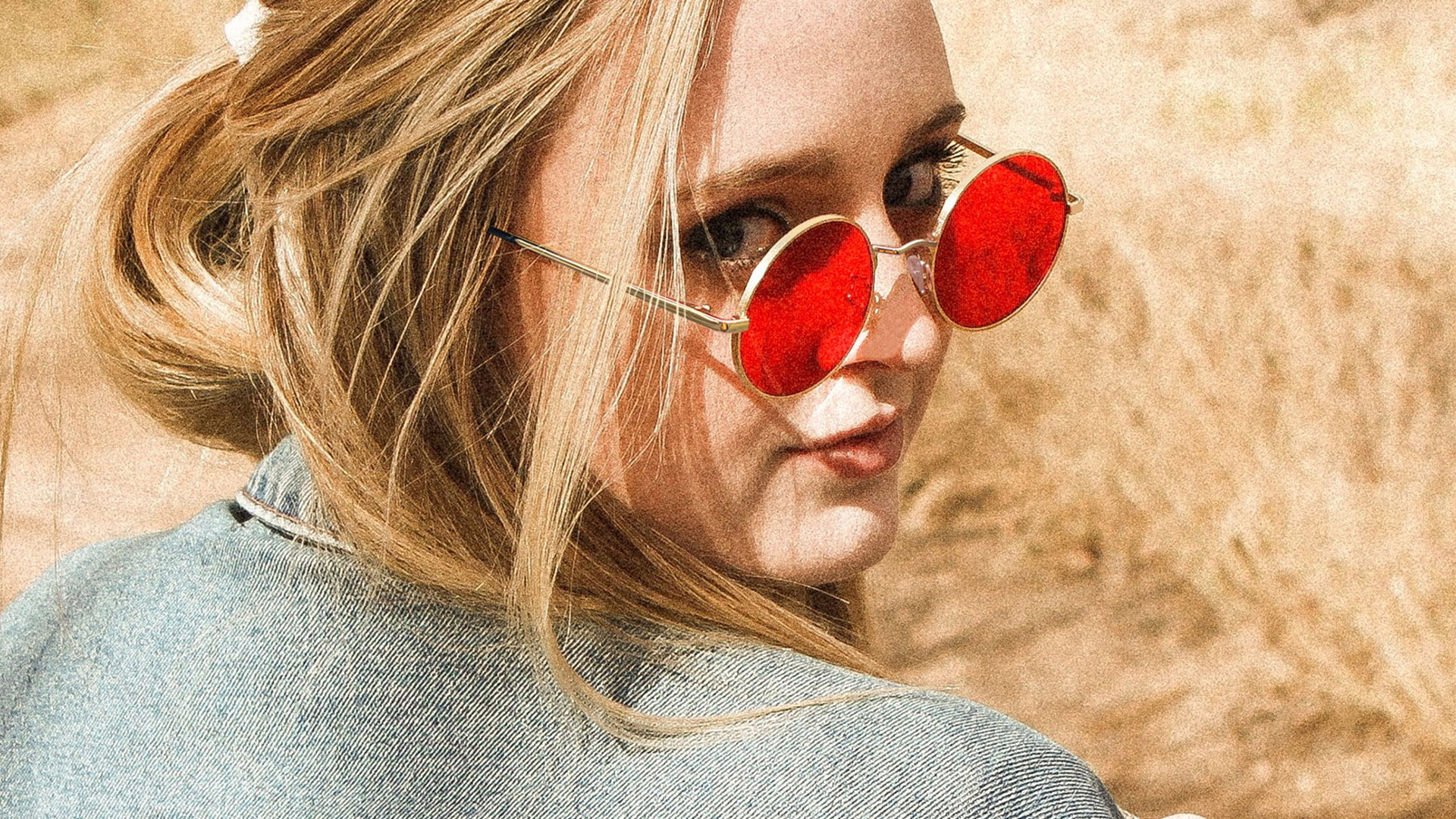 thumbnail video image 2 of Joopin Hippie Round Sunglasses for Women Men Circle Sun Glasses UV Protection (Red), 2 of 7