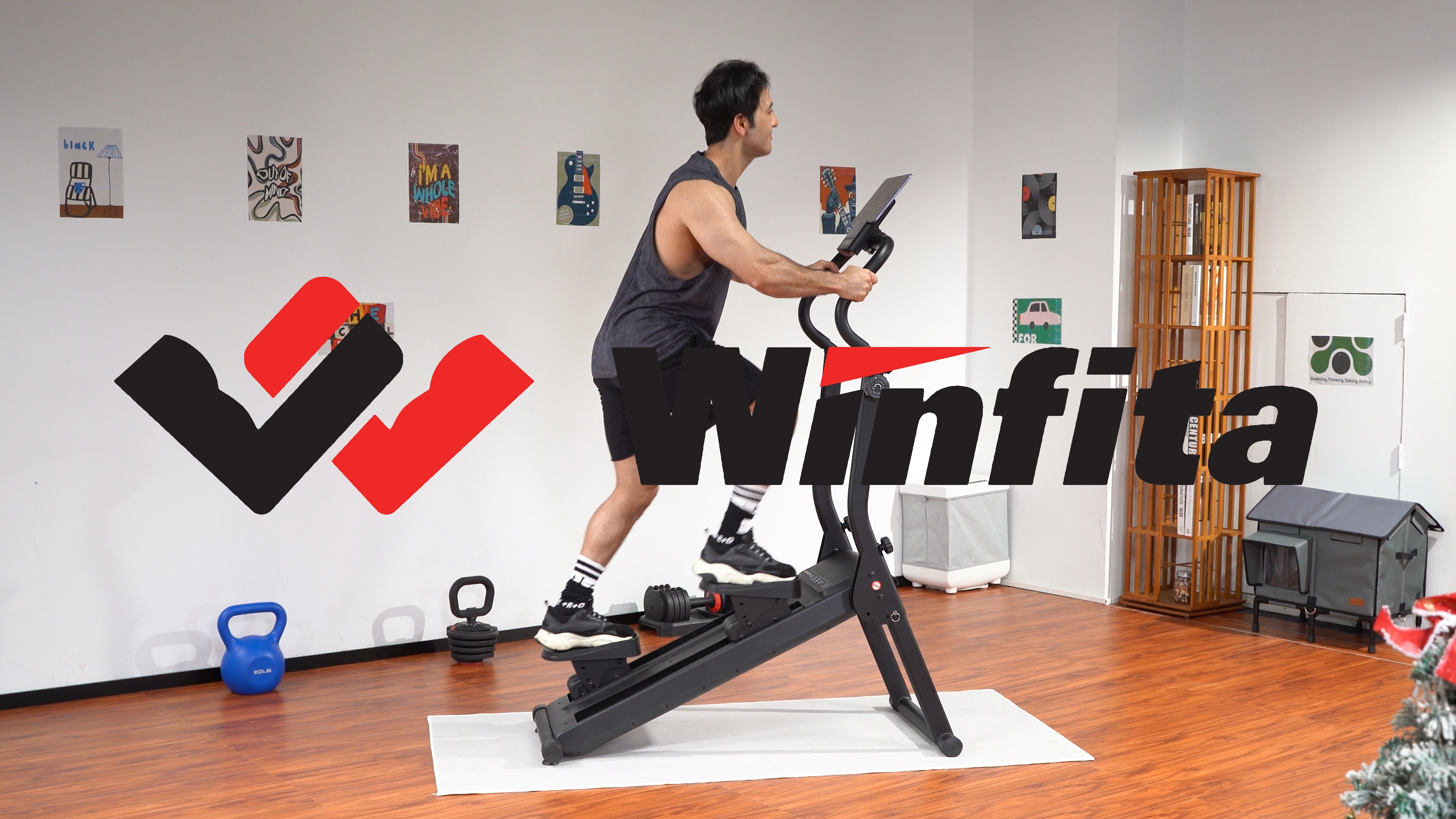 thumbnail video image 2 of Magnetic Stair Stepper with 8-Level Adjustable Resistance, 350lbs New Version Foldable Stairmaster Machine for Home Gym Workout, Cardio Stair Climber with Low Noise, 12"Extra-Long Pedals, 2 of 11