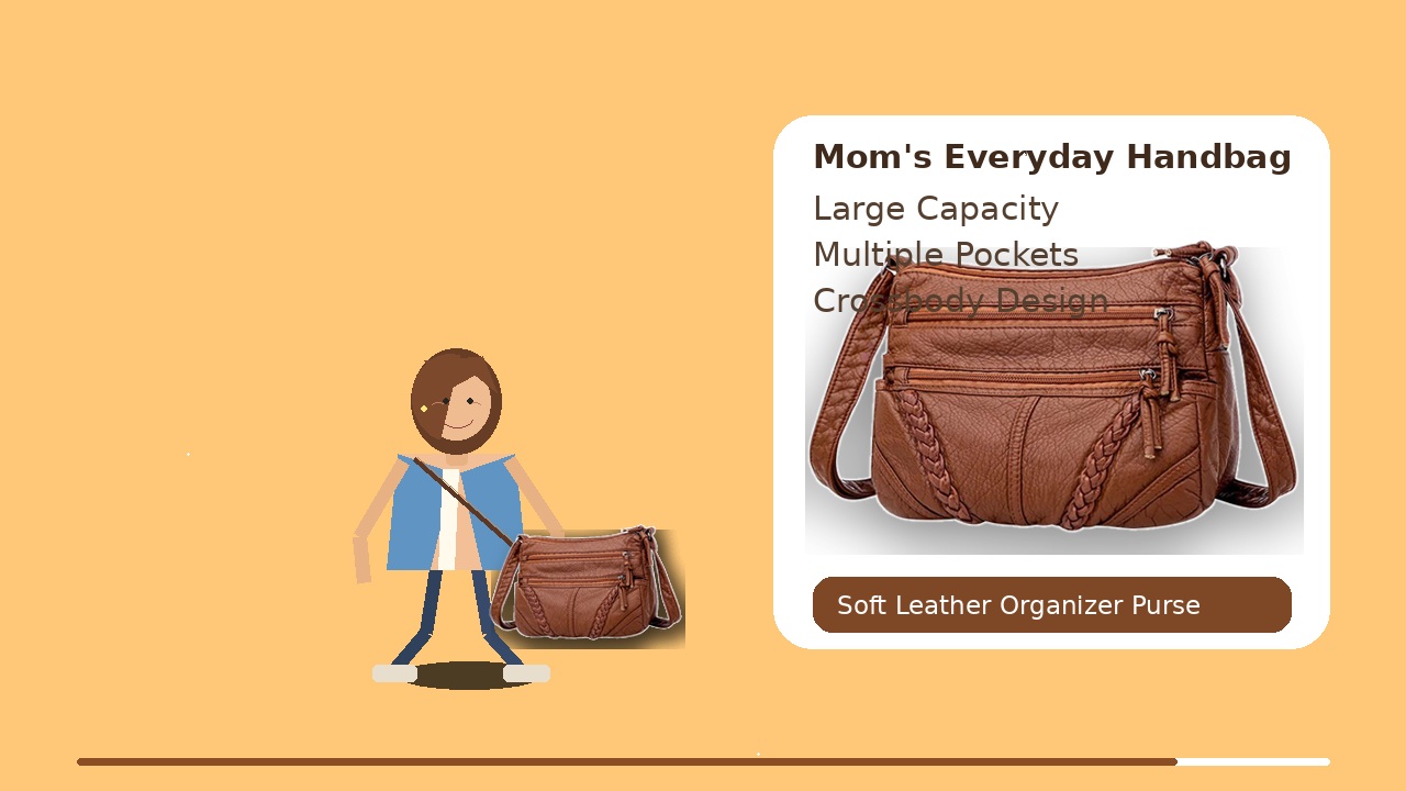 thumbnail video image 2 of Women's Large Capacity Soft Leather Crossbody Bag, Multi-Compartment Mom's Purse with Multiple Pockets, Ladies' Everyday Handbag, Organizer Tote, 2 of 2