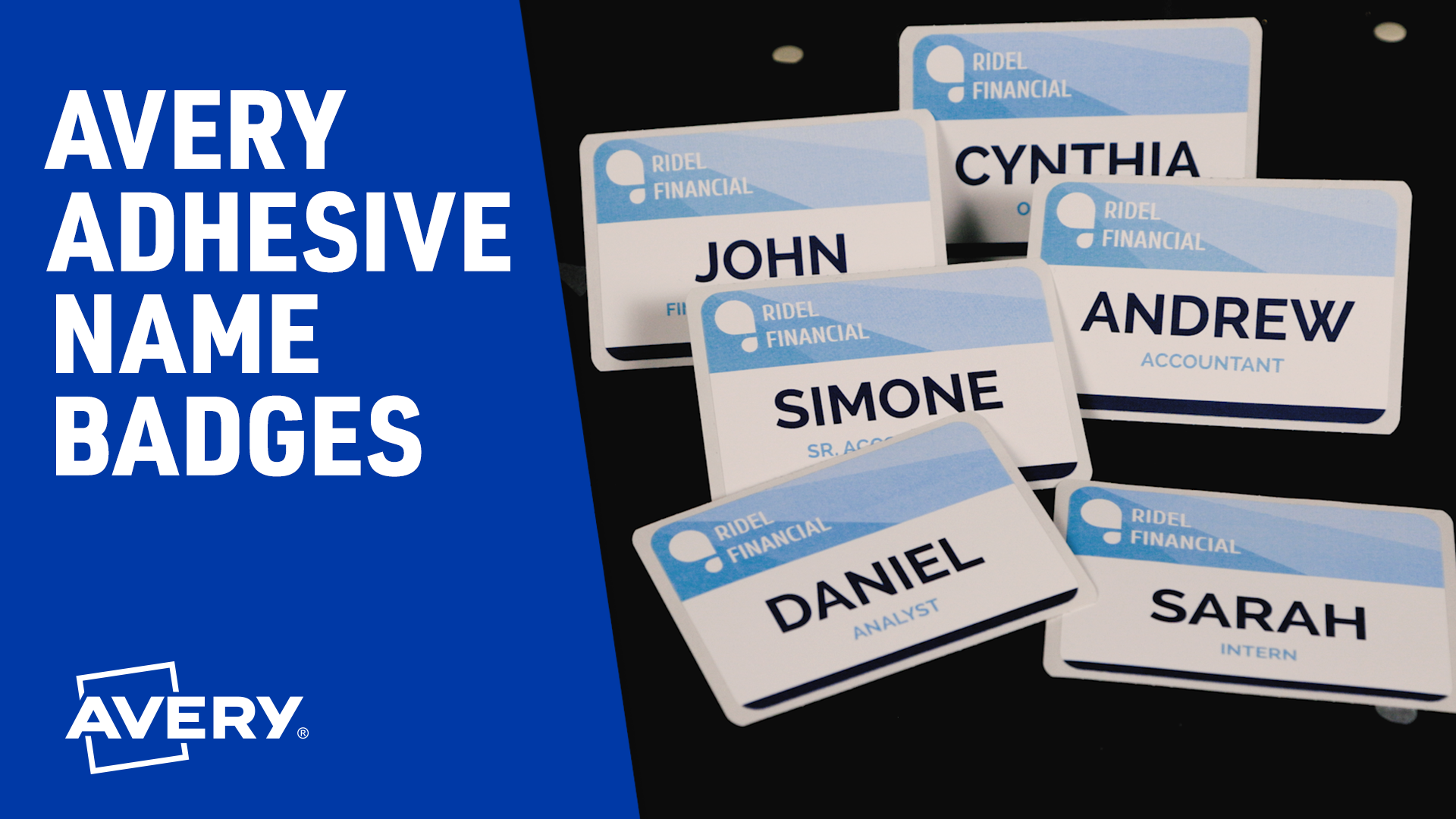 thumbnail video image 2 of Avery EcoFriendly Name Tags, 2-1/3" x 3-3/8", 80ct (48395), 2 of 9