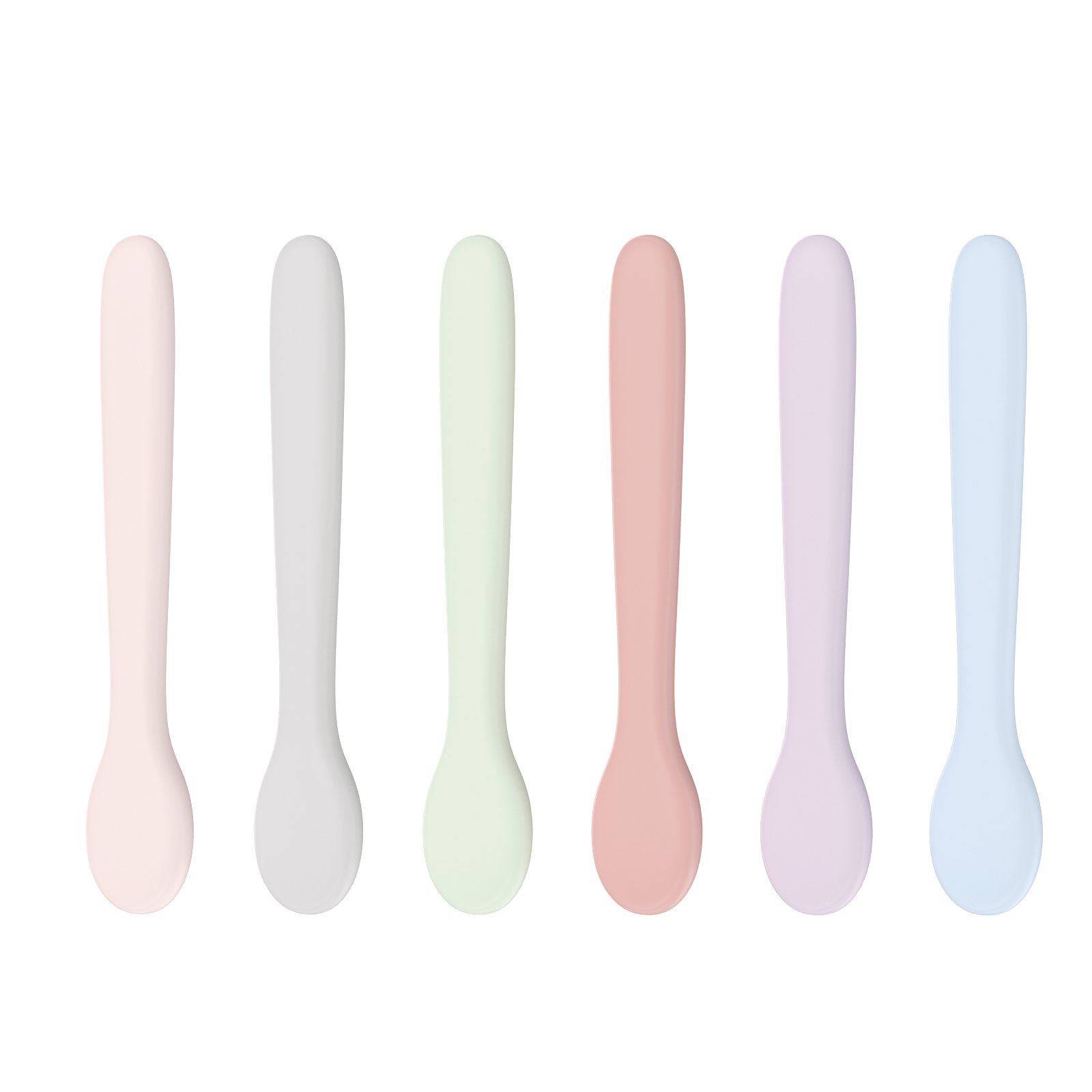 Sperric First Stage Silicone Baby Spoon - Soft & Gentle On Gums Infant Feeding Spoon, Set Of 5 BPA Free Silicone Toddler Spoons
