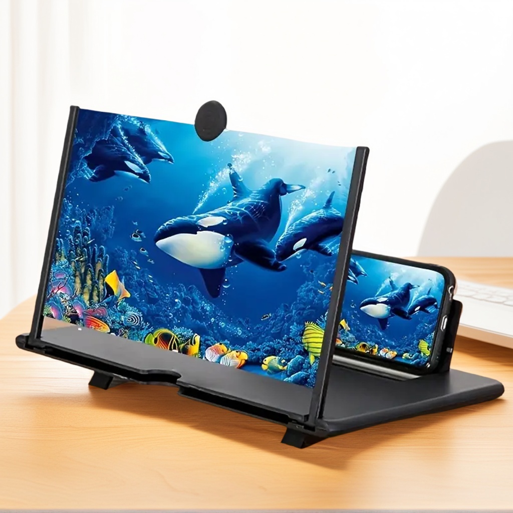 thumbnail video image 2 of SHANLIDA 12-Inch Mobile Phone Screen Magnifier Foldable Smartphone Screen Magnifier, 2-3x Magnification, 2 of 6