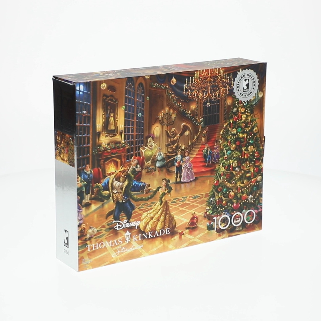 Ceaco 1000-Piece Silver Select Beauty and the Beast Christmas