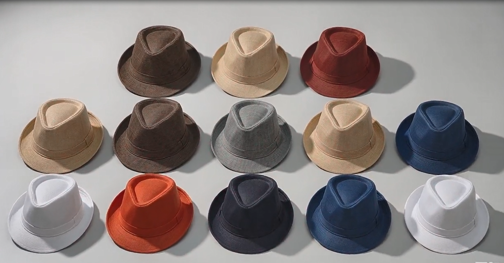 thumbnail video image 2 of LIZUOJUN Fedora Hat for Men And Women Summer Sun Hat British Style Short Brim Cap Lightweight Breathable Daily Outdoor Travel Headwear, 2 of 4