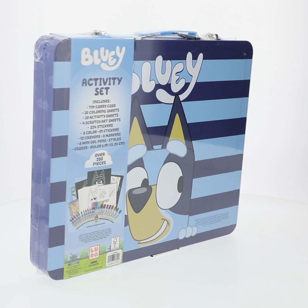 Bluey Deluxe Art Set with Metal Carrying Case for Kids Over 200