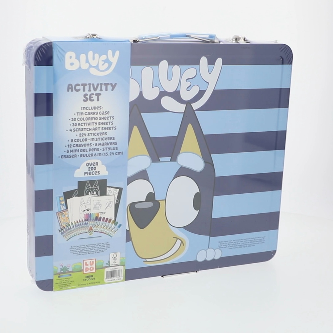 Bluey Deluxe Art Set with Metal Carrying Case for Kids Over 200