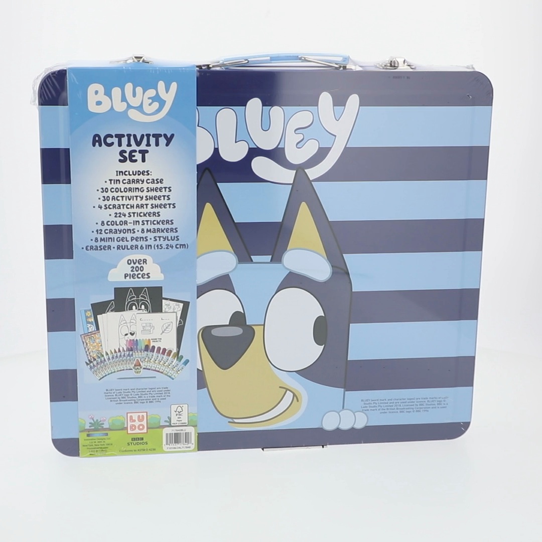 Bluey Deluxe Art Set with Metal Carrying Case for Kids Over 200