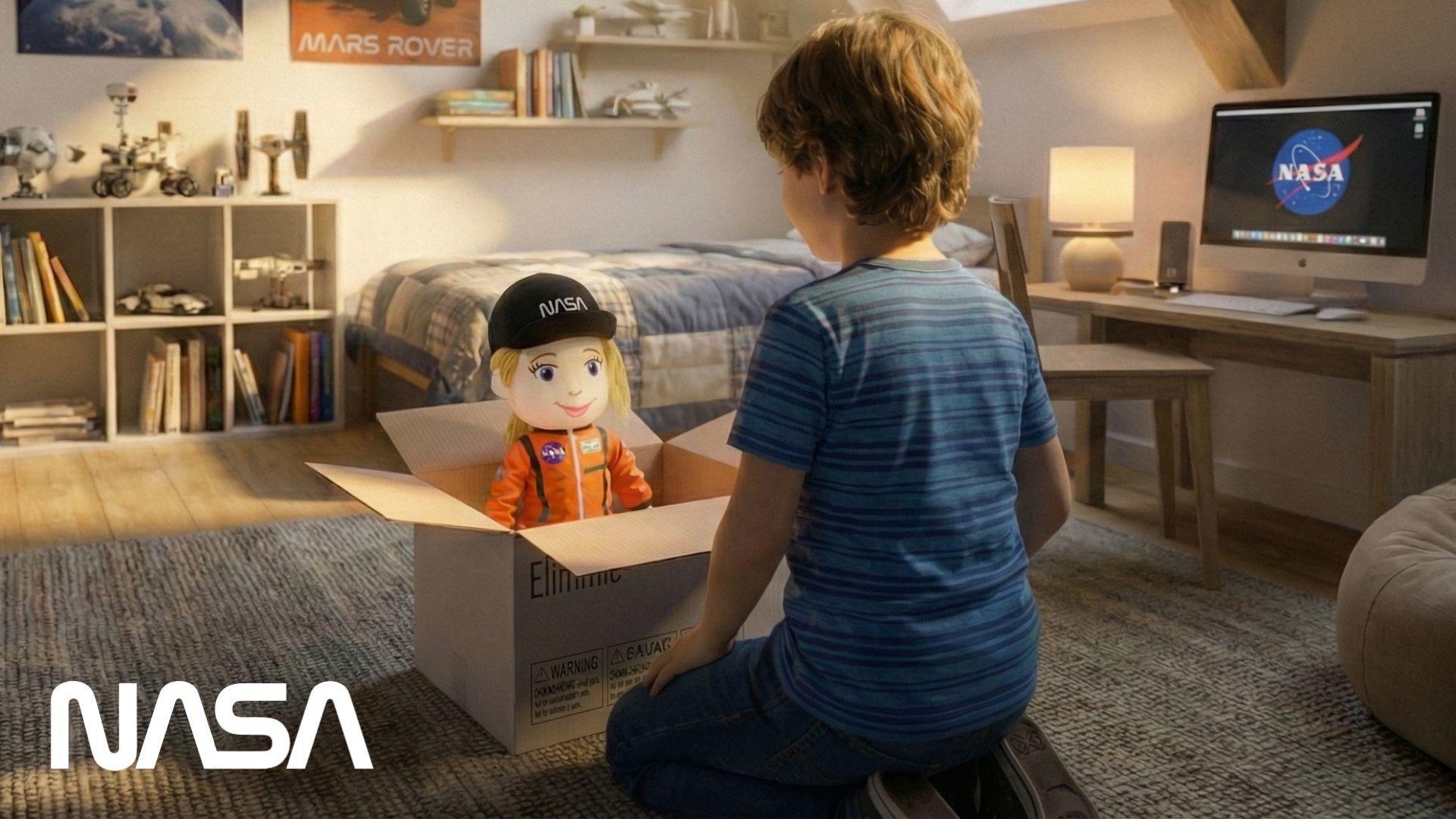 thumbnail video image 2 of NASA | Astronaut 36 Inch Plush Figure, 2 of 7