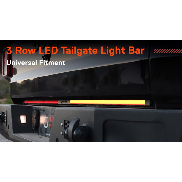 NEW Truck Tailgate Bar 60 Triple Row 504 LED Strip With Red Brake White Reverse Sequential Amber Turning Signals Strobe Lights Car Accessories I202546218