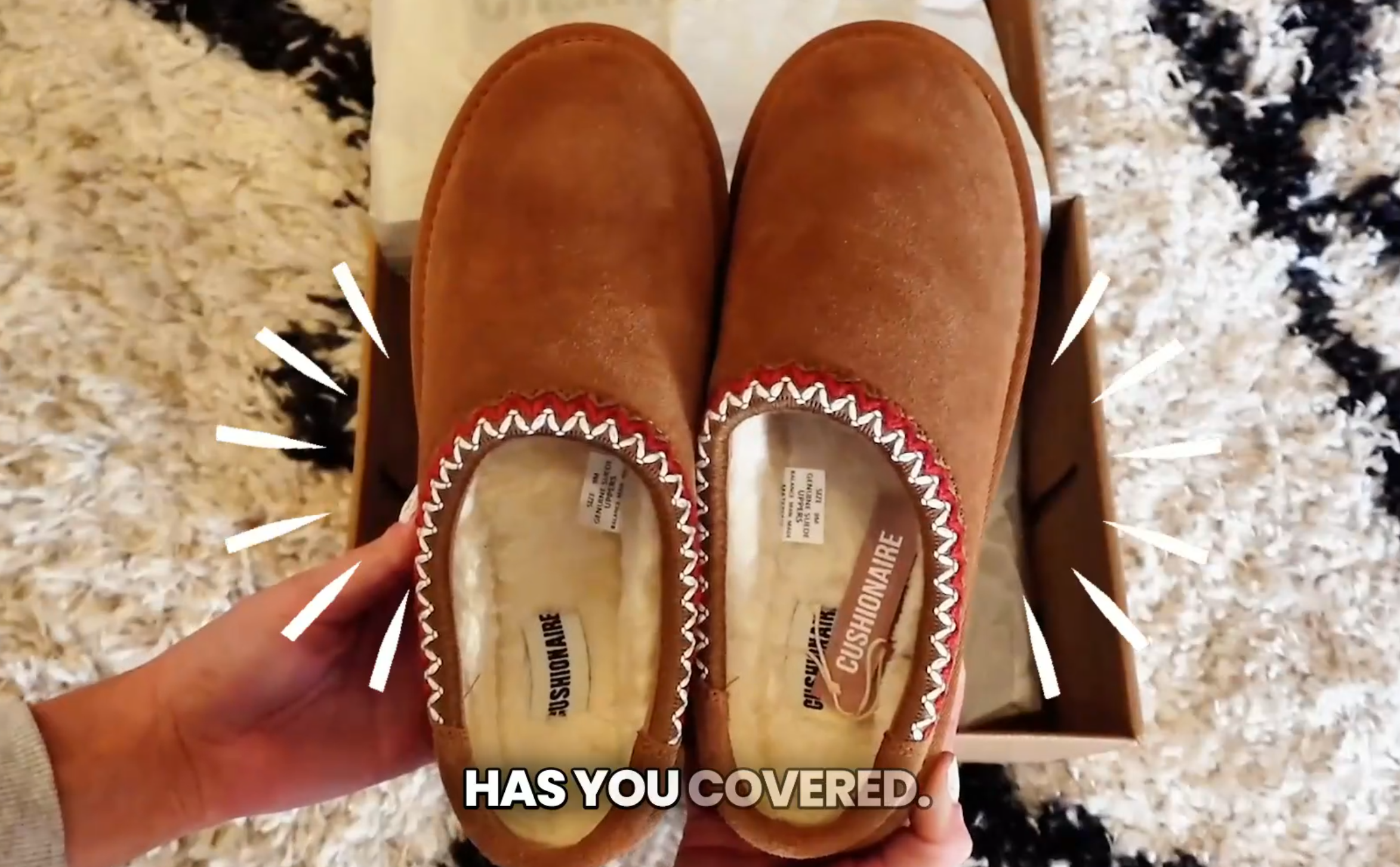 thumbnail video image 2 of Cushionaire Women's Keto Mule Slippers - Genuine Suede Cozy & Stylish, Memory Foam & Faux Shearling Slippers for Women, 2 of 2