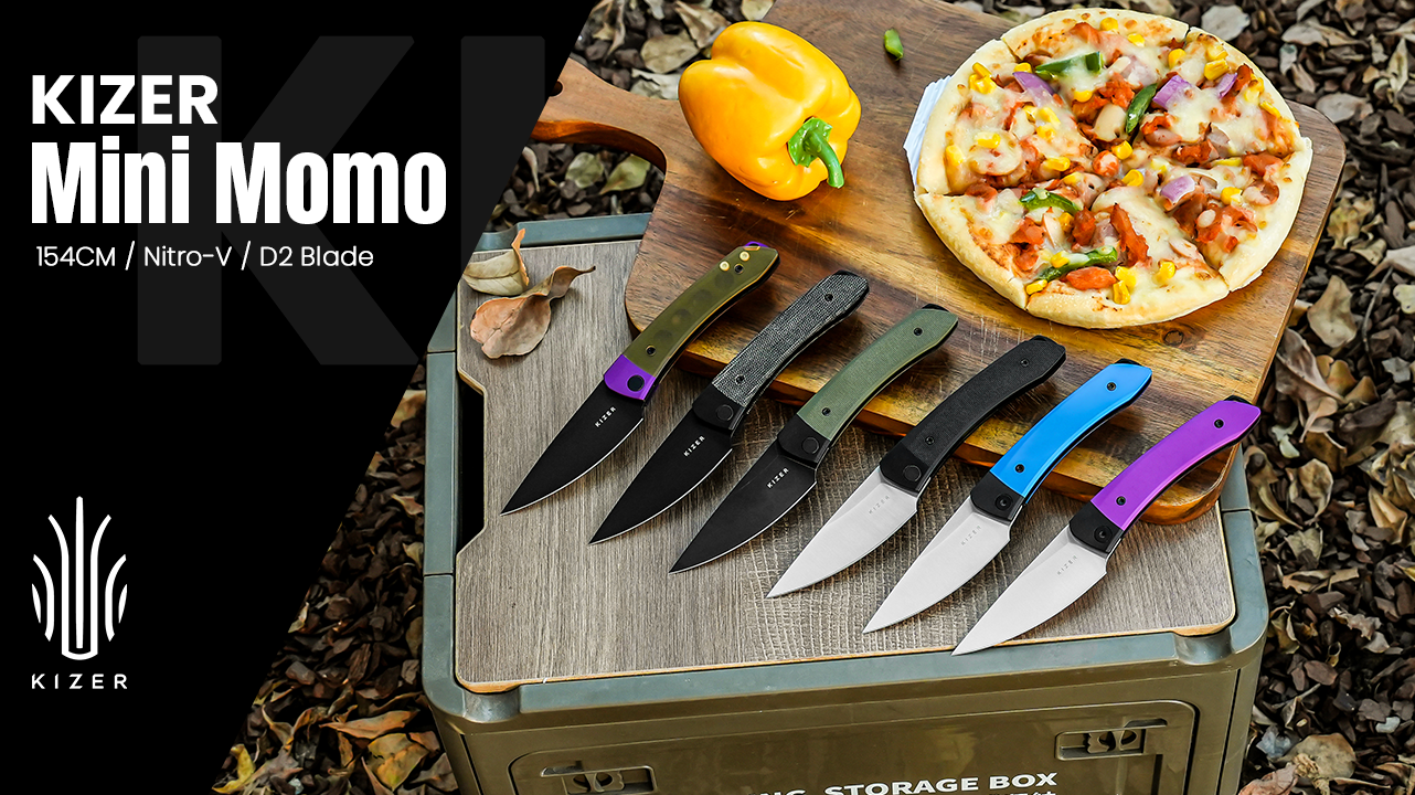 thumbnail video image 2 of Kizer Pocket Folding Knife Mini Momo, 154CM Steel Aluminum Handle Pocket Knife, V3663C1, 2 of 11