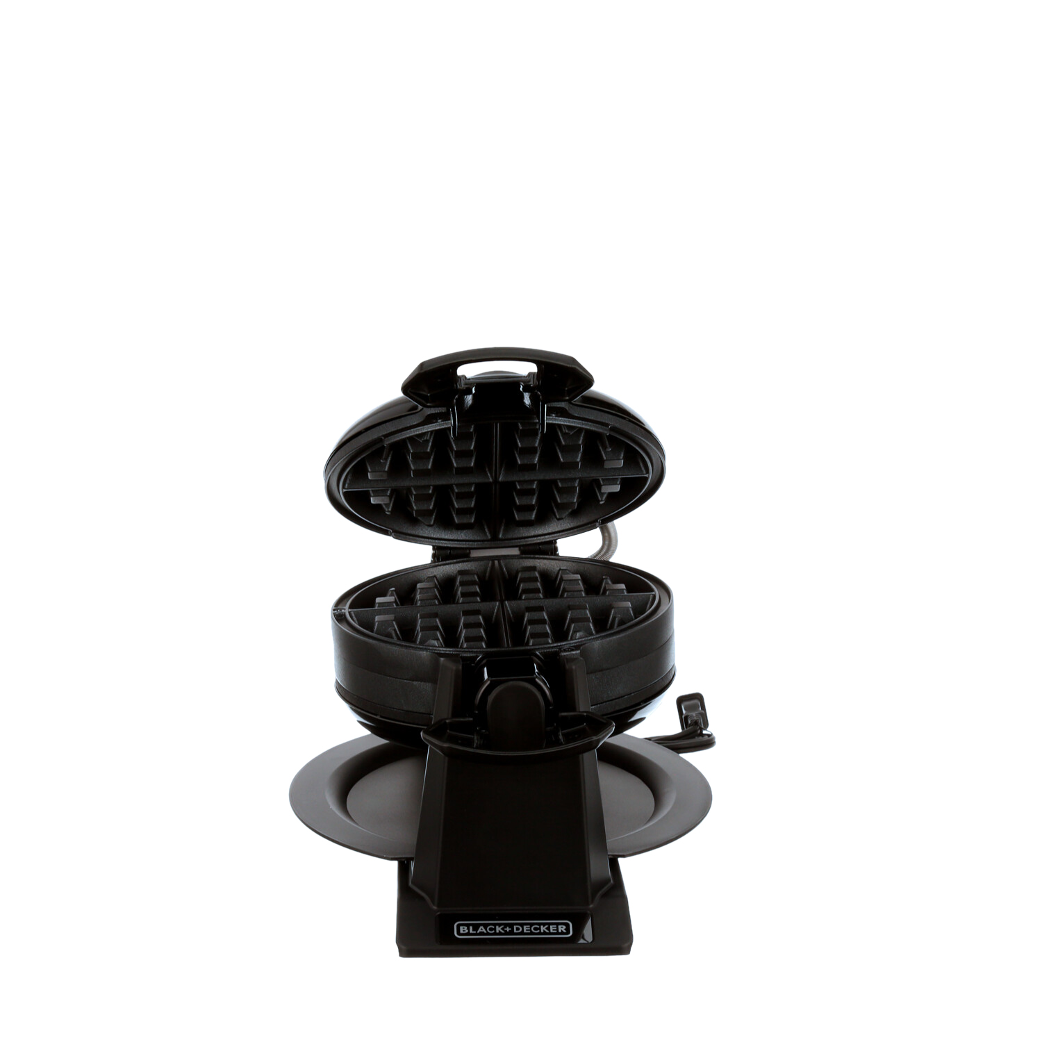 BLACK+DECKER Rotating Waffle Maker with Dual Cooking Plates, Black