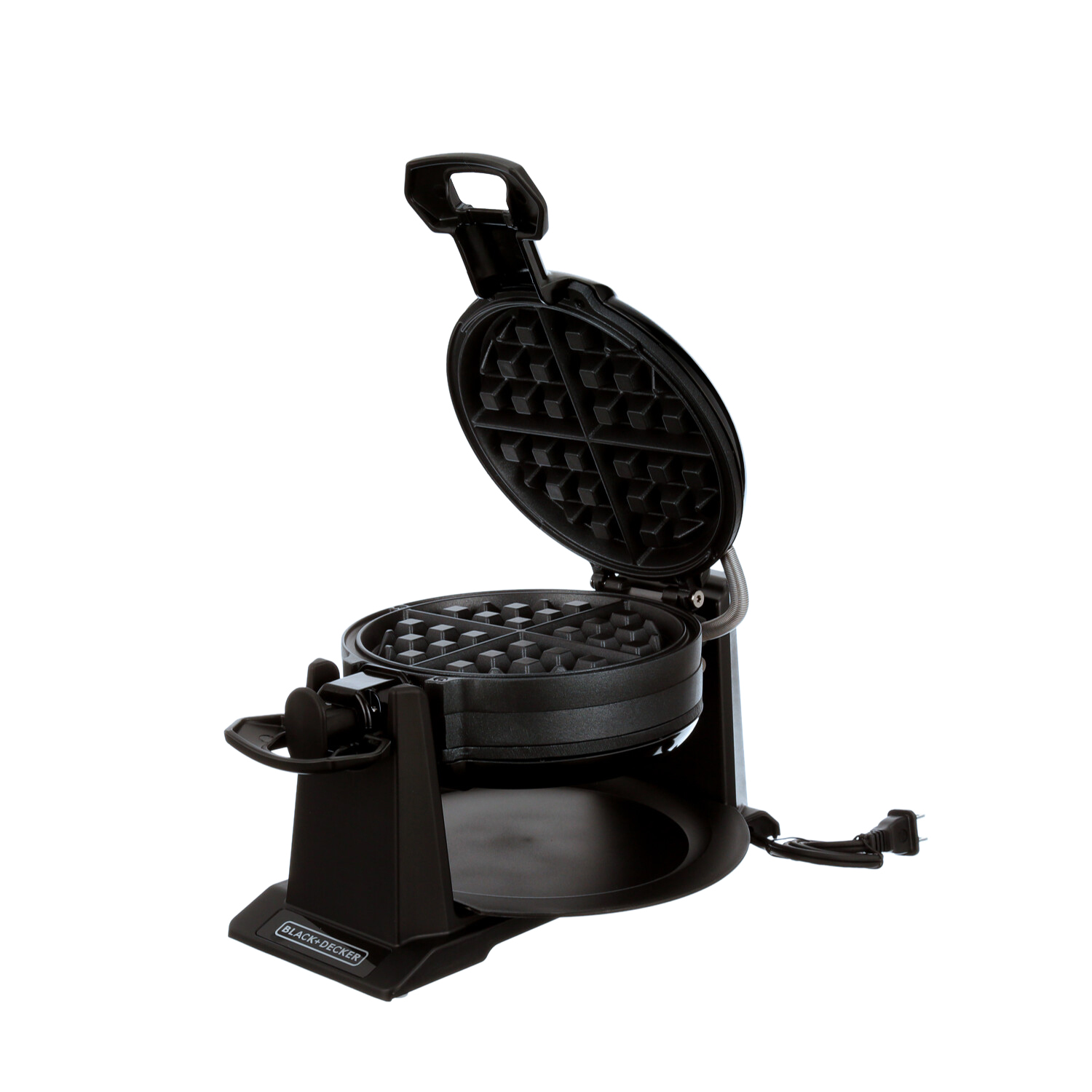 BLACK+DECKER Rotating Waffle Maker with Dual Cooking Plates, Black