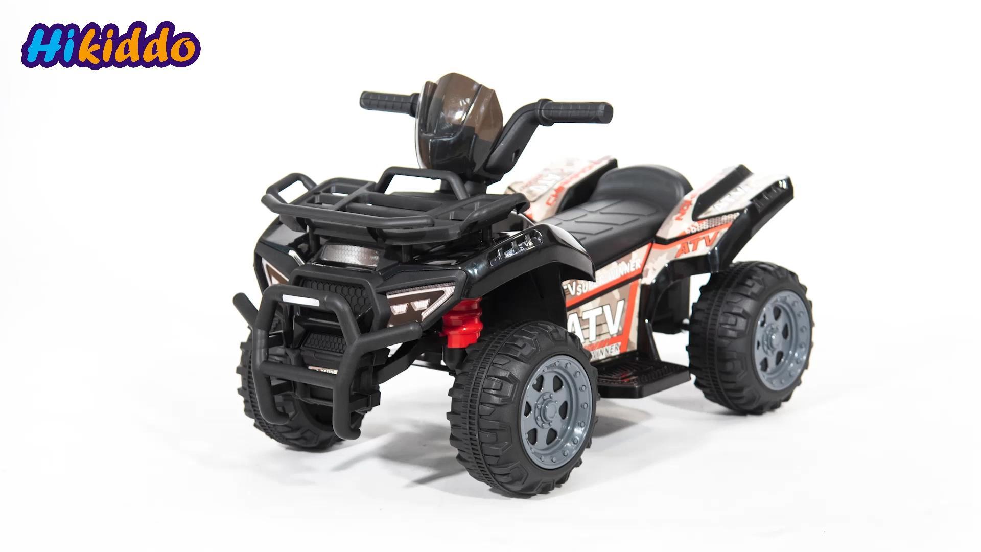 thumbnail video image 2 of Hikiddo 12V Ride-on Toy for Toddlers, Kids ATV 4 Wheeler for 1-3 Boys & Girls with Music - Blue, 2 of 8