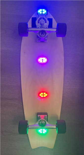 thumbnail video image 2 of Skateboard Flash Touch RGB LED Lights Longboard Night Accessory USB Rechargable Electric Scooter Board Blazers Lamp Underglow Gifts, 2 of 16