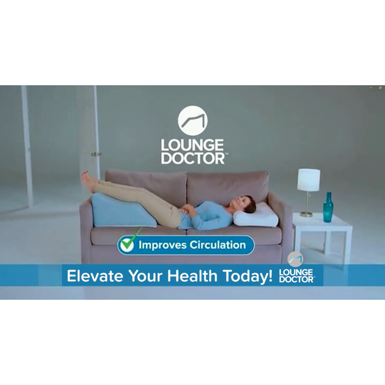 Lounge Doctor Medical Foam Leg Rest Pillow Post Surgery Elevation Large Wide Light Blue Walmart