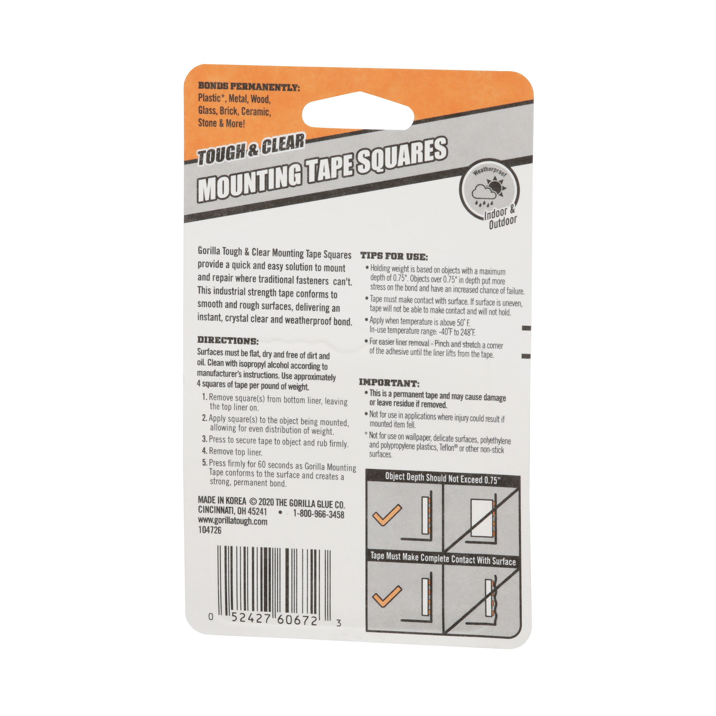 Gorilla 2 Oz. Mounting Putty (84-Squares) - Brownsboro Hardware & Paint