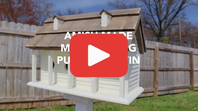 thumbnail video image 2 of Martinsburg Manor (Large) - White Wash w/Brown Roof, 2 of 9