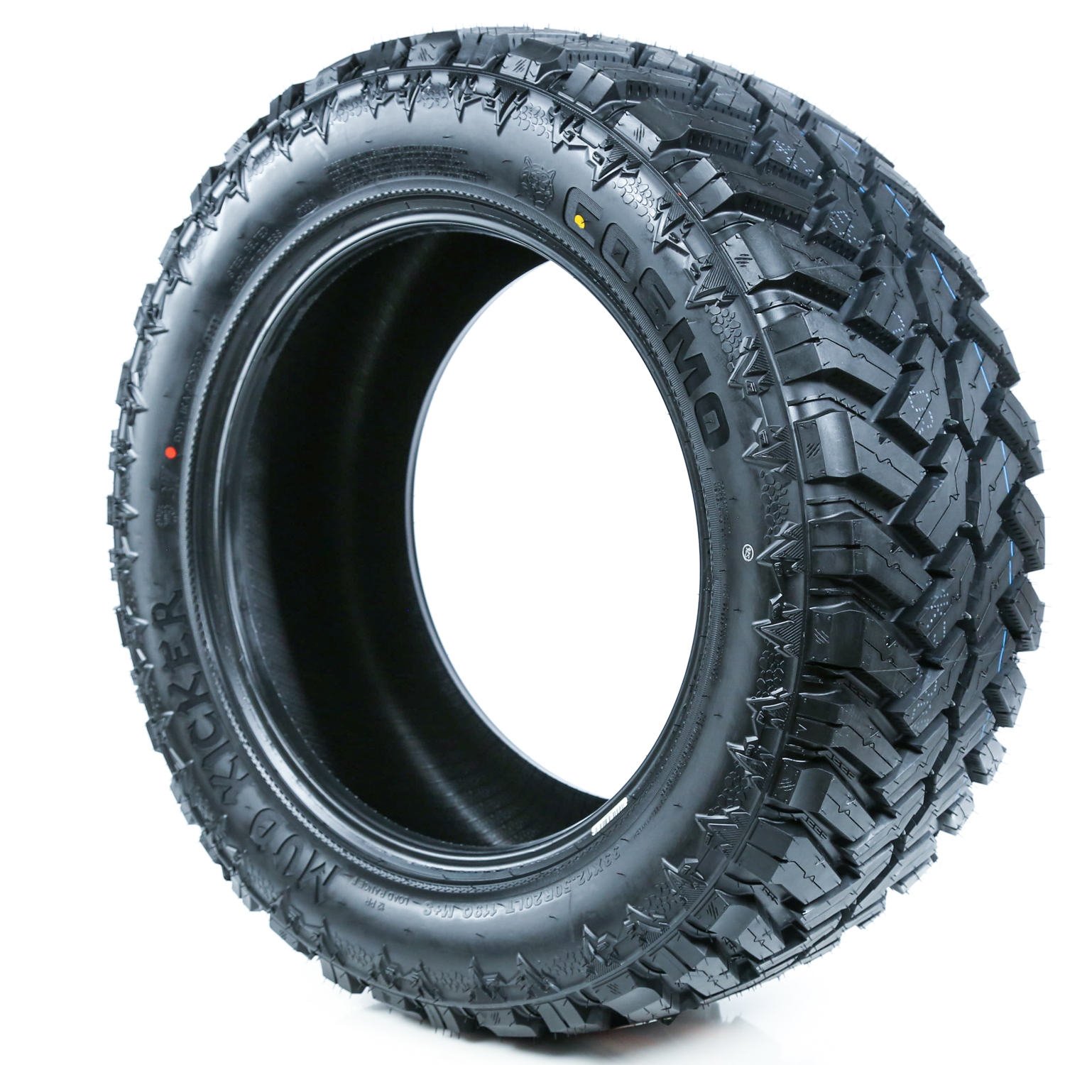 Cosmo Mud Kicker Light Truck Tire, Mud Terrain LT33X12.50R20