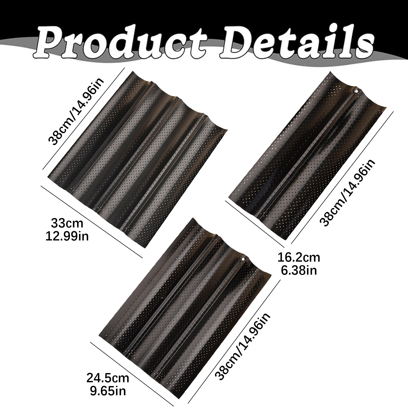 thumbnail video image 2 of Baking Tray,French Pan Set Non Stick French Bread Baking Pan With Proofing Cloth And Dough Cutter Making Home Baking Tools Kit For Homemade Bread, 2 of 10