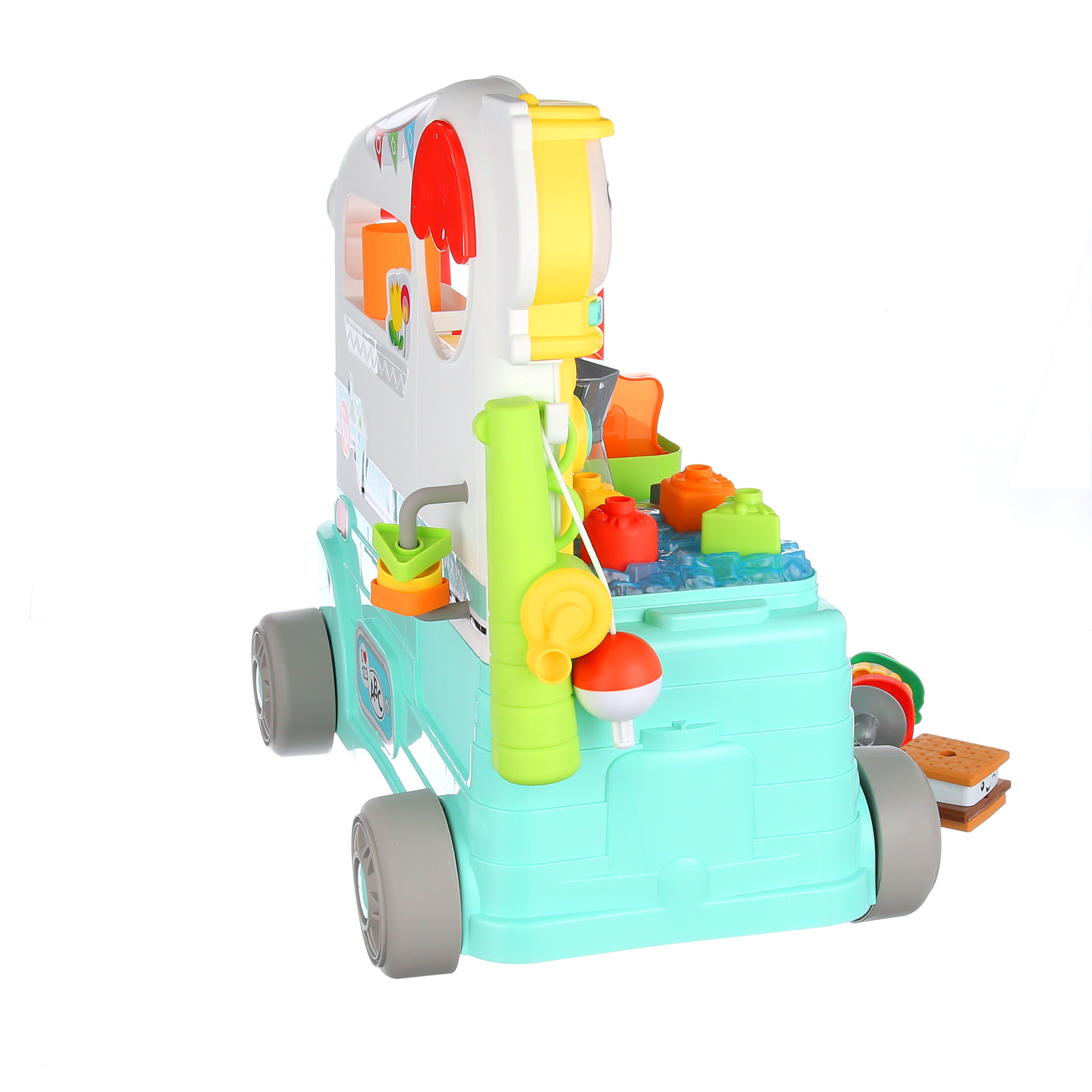 Fisher-Price Laugh & Learn Baby To Toddler Toy 3-In-1 On-The-Go Camper  Walker & Activity Center With Smart Stages For Ages 9+ Months