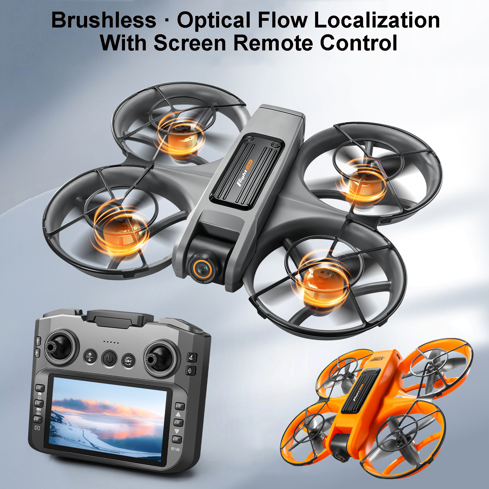 S156 Drone with 4.5in Screen Remote Control, 1080P HD Dual Camera