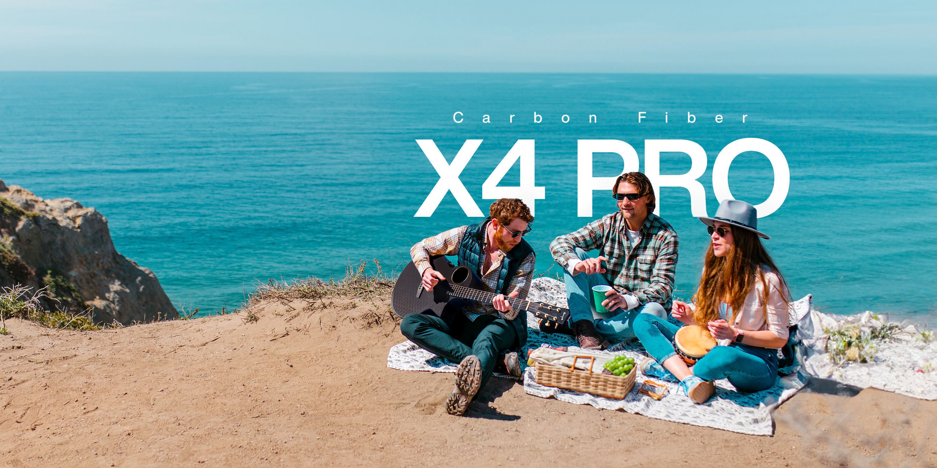 thumbnail video image 2 of Enya X4 PRO Leather Strap Acoustic Electric Guitars with Hard Case, Carbon Fiber Black, 2 of 6