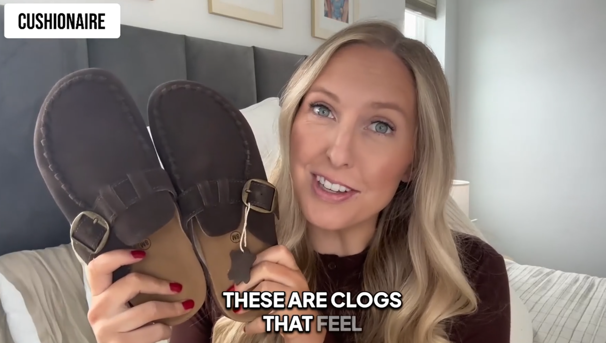 thumbnail video image 2 of Cushionaire Canoe Genuine Suede Clogs for Women Footwear with Moc Toe Design – Casual Slip On Womens Shoes, 2 of 21