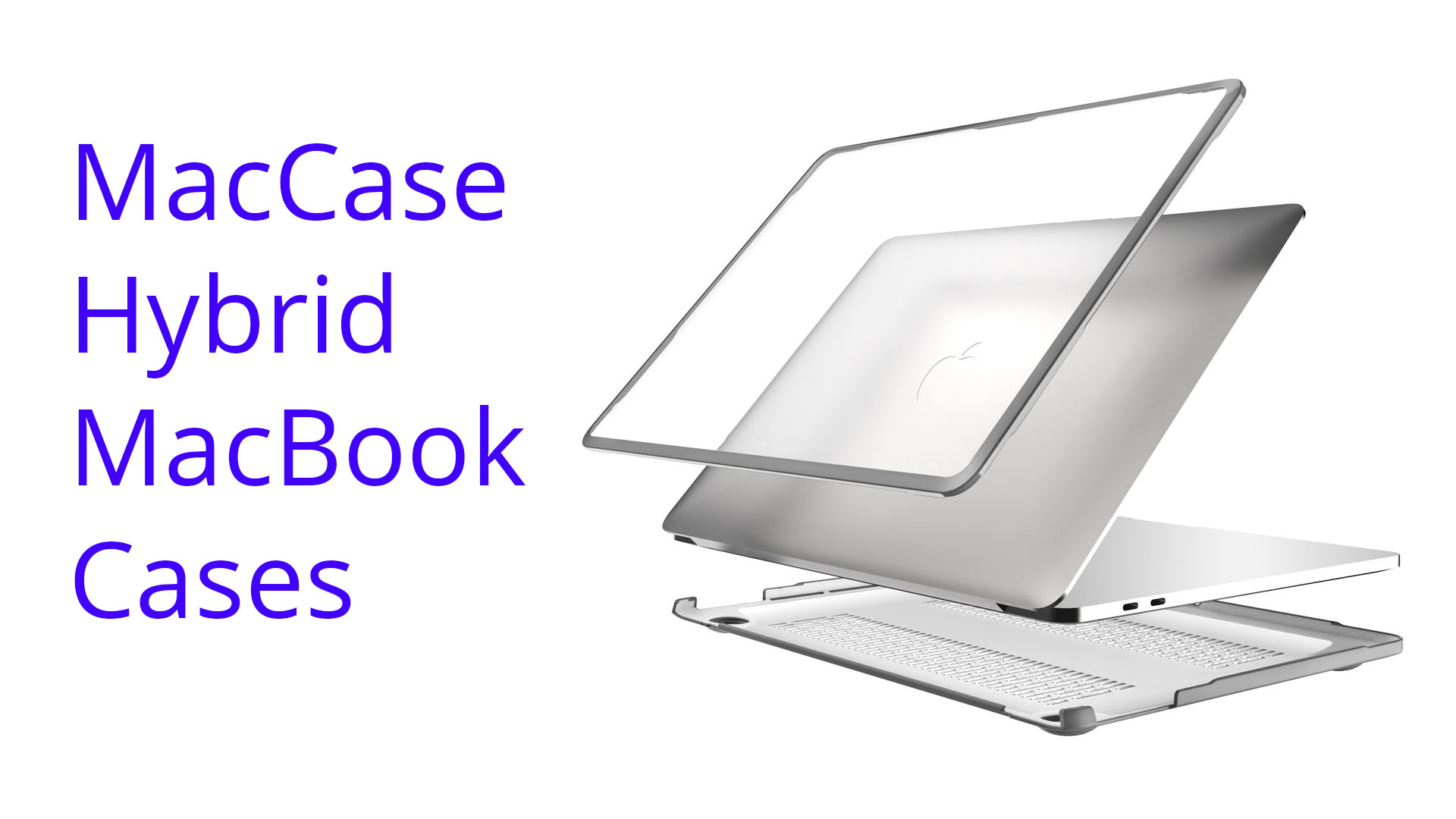 thumbnail video image 2 of MacCase Hard-Shell/ Soft Edge Laptop Case for MacBook Pro 14.2 in, Clear, 2-Piece (A3434, A3112/A3401, A2918/A2992, A2779, A2442), 2 of 11