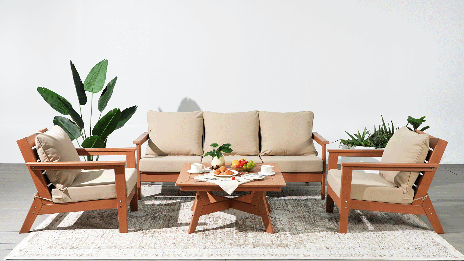 thumbnail video image 2 of WestinTrends Avalon Outdoor 6-Piece Modular Sectional Patio Furniture Sofa Set, Navy Blue/Gray, 2 of 14