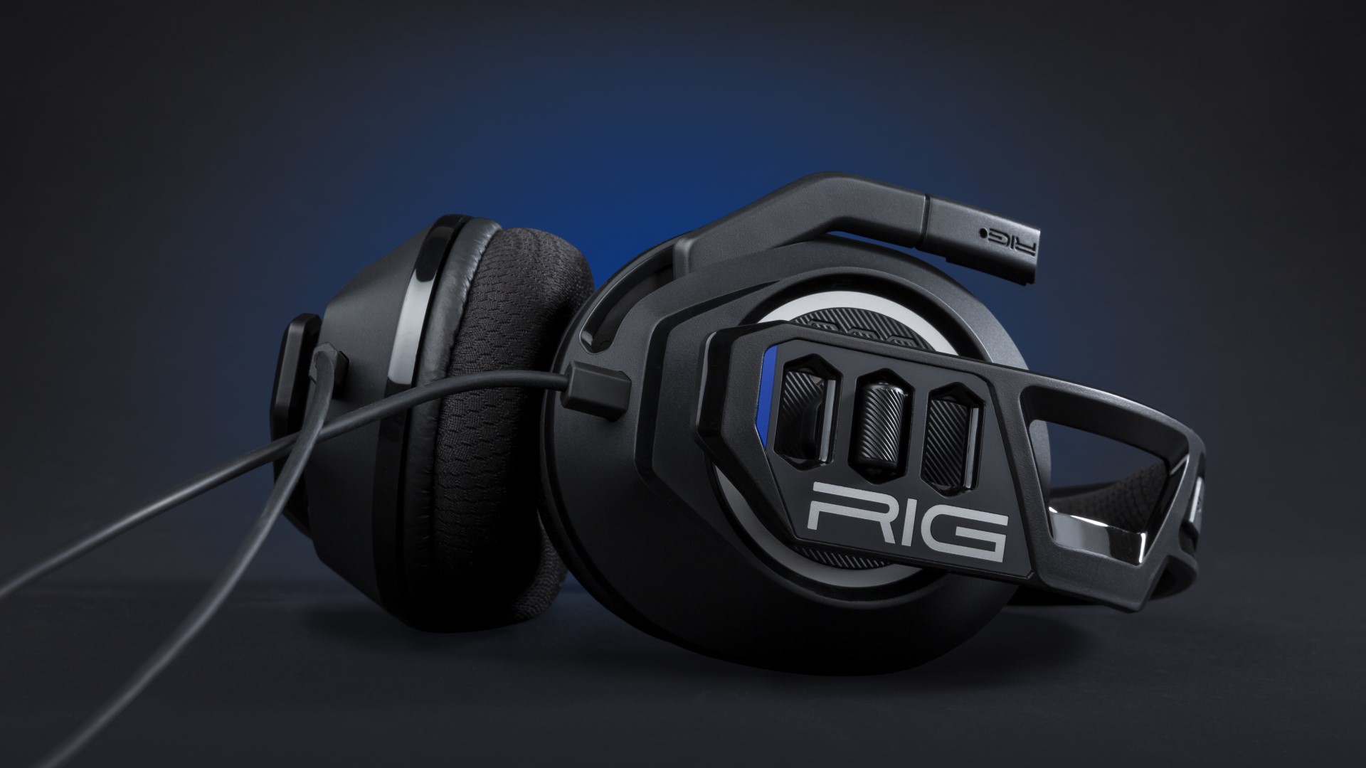 thumbnail video image 2 of RIG 300 PRO HS Premier Wired Gaming Headset for PlayStation PS4, PS5, PC, Nintendo Switch, Switch 2 – Black, 2 of 10