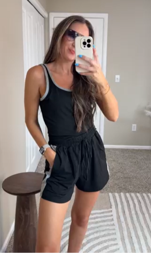 thumbnail video image 2 of MINTREUS Womens Sleeveless Pajamas Set Casual Sleepwear Sets Tank Top and Shorts 2 Piece Loungewear, 2 of 8