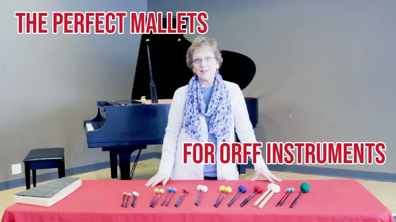 thumbnail video image 2 of Basic Beat BBYH Yarn Mallets, Hard (Red), Pair - Focus on Music, Flexible Shaft, 13.50 Length", 2 of 5