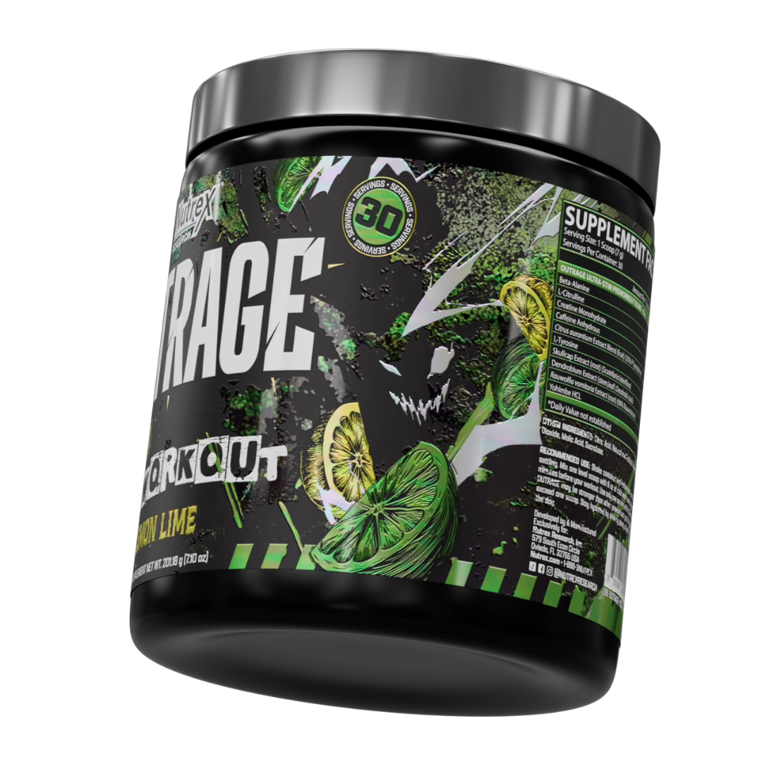 Nutrex Research OUTRAGE Lemon Lime High Intensity Pre Workout