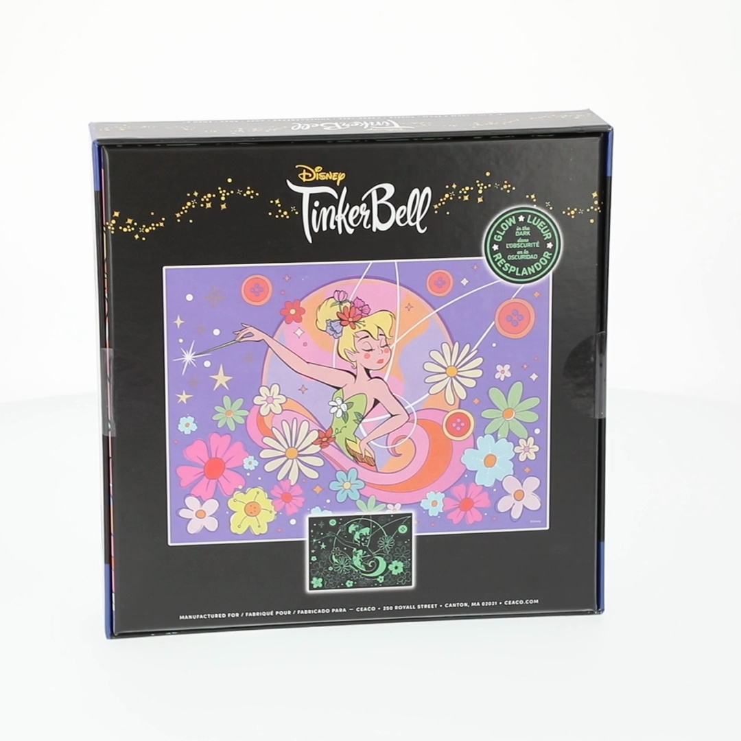 Ceaco Kids Entertainment Deluxe Tinkerbell Flower Magic Glow 100