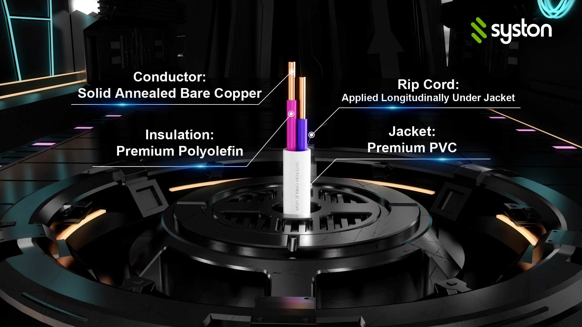 thumbnail video image 2 of SYSTON CABLE TECH 16/2 LED Lighting Dimmer Dimming Luminaire Control Wire Cable, 16 AWG 2 Conductors Solid Bare Copper Unshielded Plenum Rated CMP CL3P FT6, for Ballast Wiring and Connection - 100FT, 2 of 8