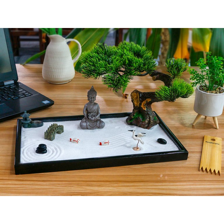 BangBangDa Japanese Tabletop Zen Garden Kit, 15 Items - Walmart.com