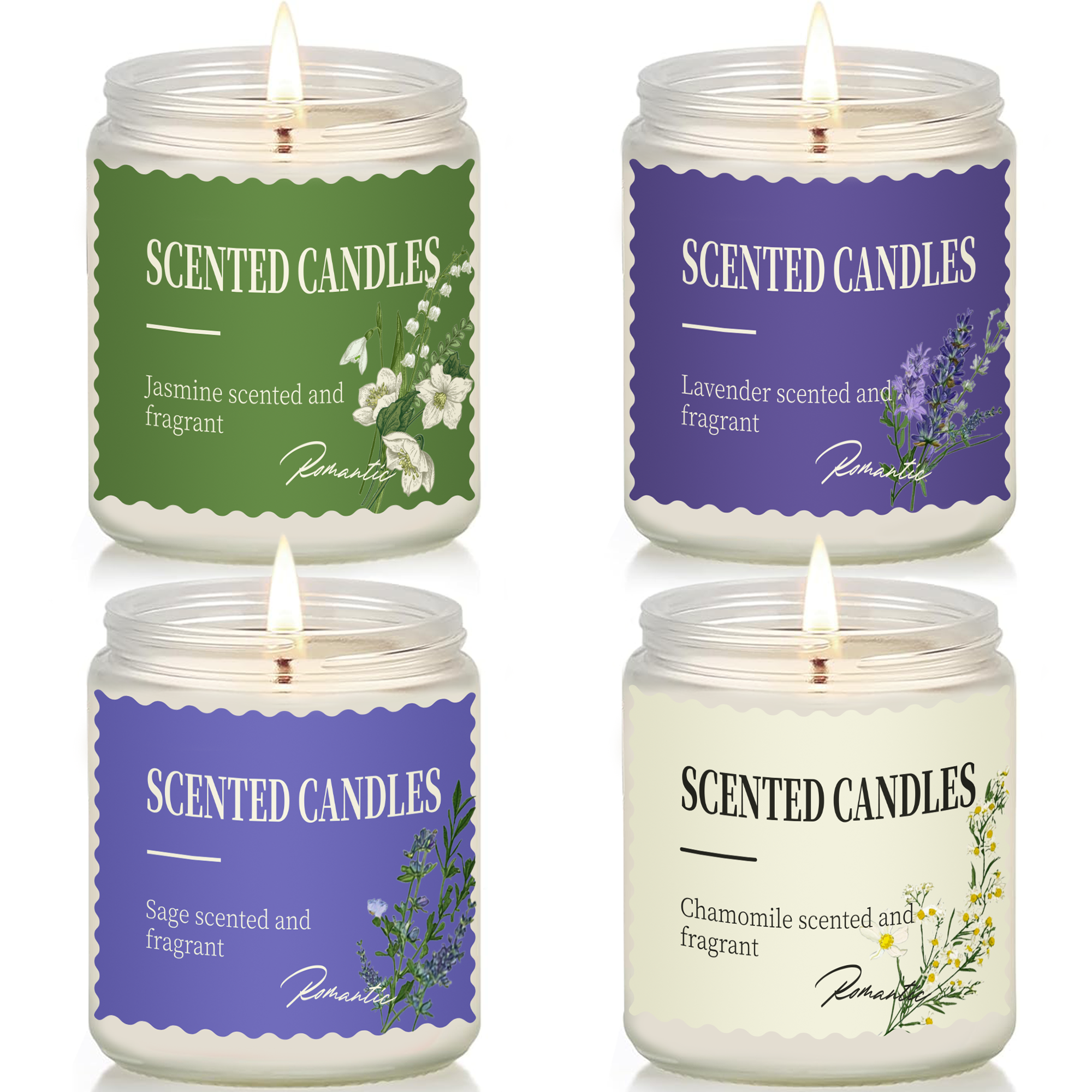 thumbnail video image 2 of ORFELD Scented Candles Set, 4 Pack 32oz Soy Candles for Home Scented, Gifts for Women Men, 2 of 11