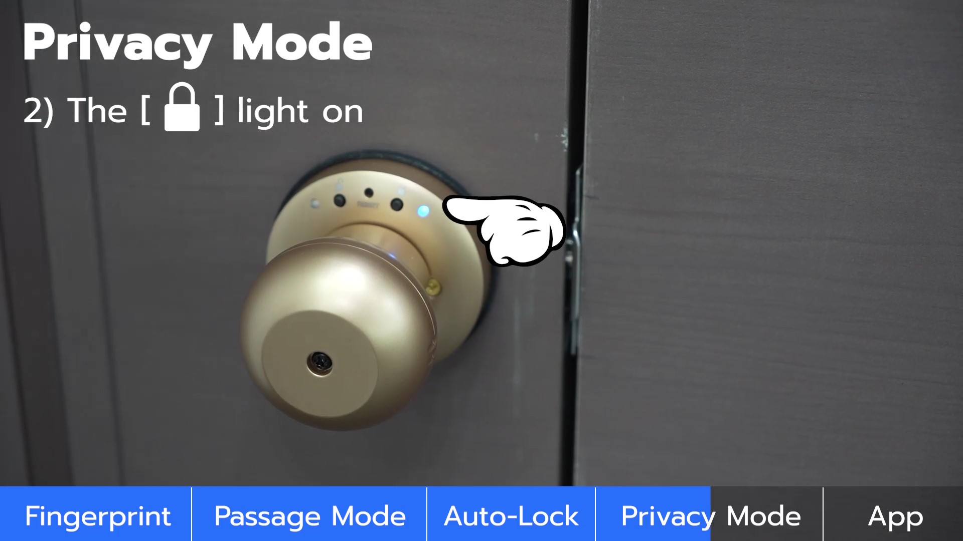 thumbnail video image 2 of Anweller Smart Door Knob with Lock, Fingerprint Biometric Keyless Entry Electronic Digital Bluetooth App Control Door Lock for Bedroom Interior Apartment Garage Front Door - Black, 2 of 12