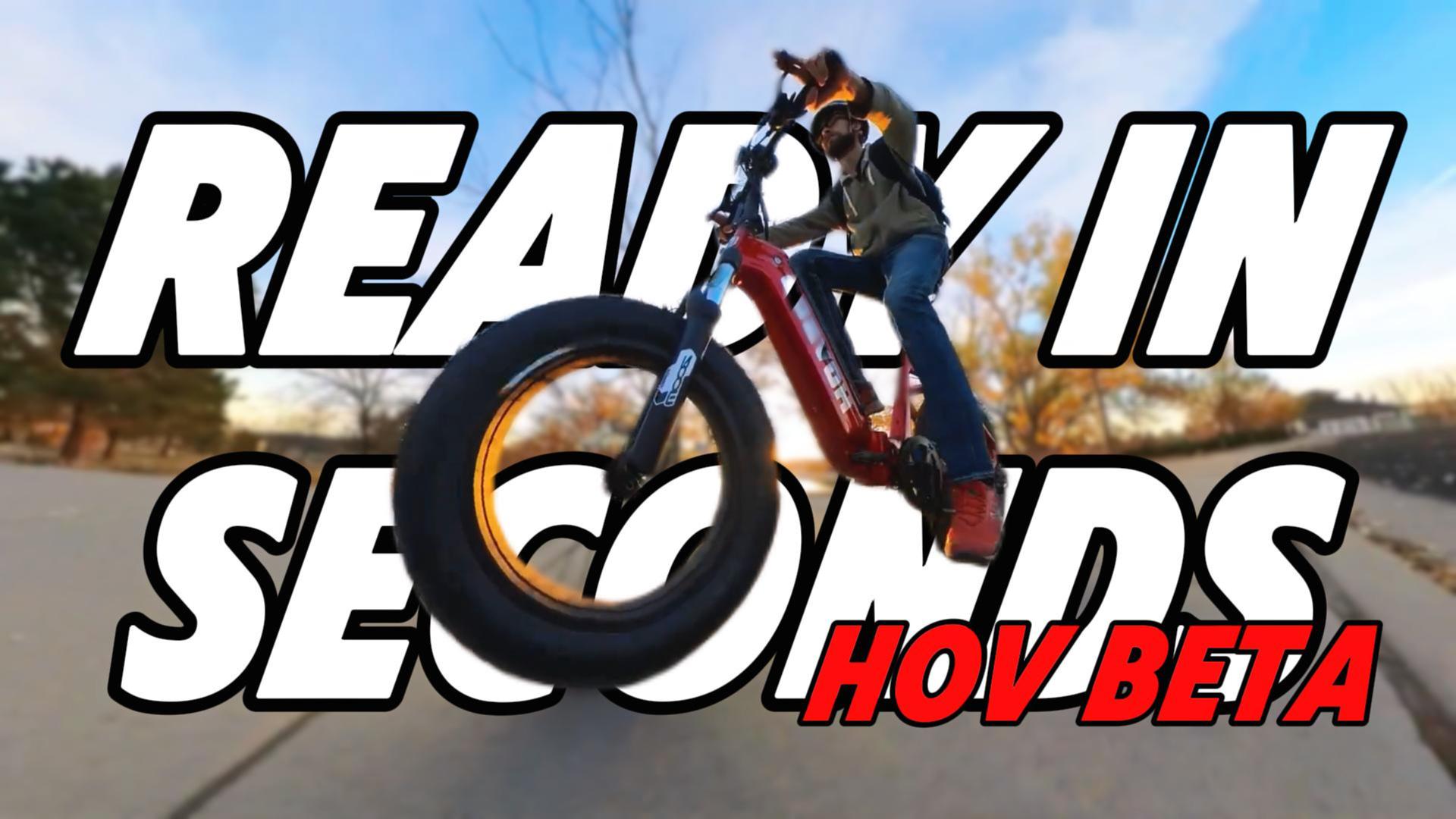 thumbnail video image 2 of HOVSCO HovBeta 20" Foldable Fat Tire Electric Bike, 750W 48V 15Ah Electric Mountain Bike, UL2849, Dark Purple, 2 of 11