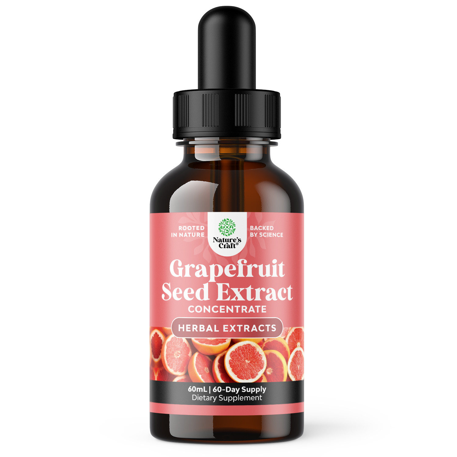Natures Craft GSE Grapefruit Seed Extract Liquid Concentrate for Gut Health and Immunity, 60 ml